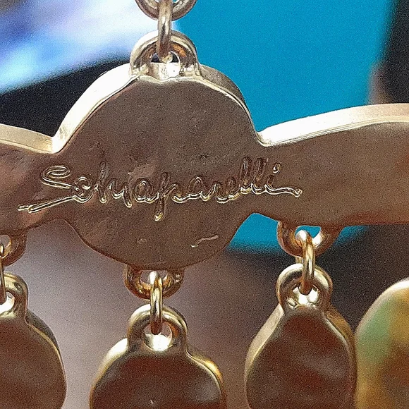 🌹Schiaparelli Green Cabushon eye earrings - Picture 8 of 13